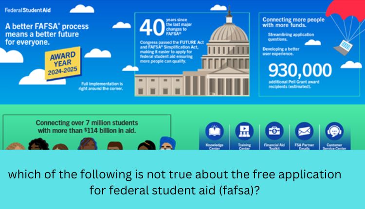 which of the following is not true about the free application for federal student aid (fafsa)?
